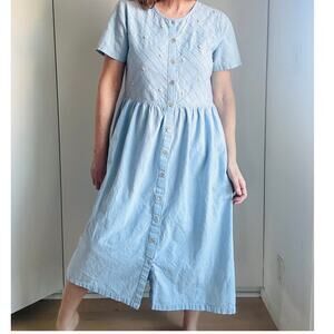 Vintage Light Blue Midi Dress